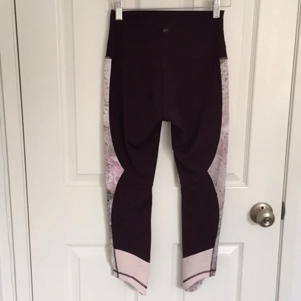 Lululemon plum high waist crop pants